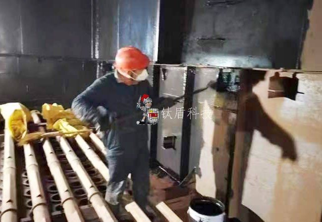 河北喜上喜水泥收尘器连接管道防腐施工